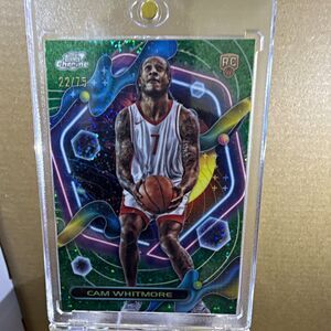 2023-24  Topps Cosmic Chrome Cam Whitmore RC #168 Green Space Dust /75